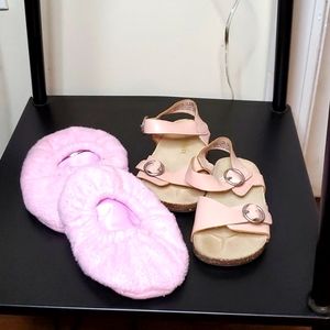 2 PAIRS OF TODDLER GIRL'S SHOES SIZE 12 - 24 MONTHS